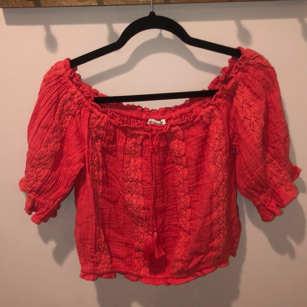American eagle crochet top
